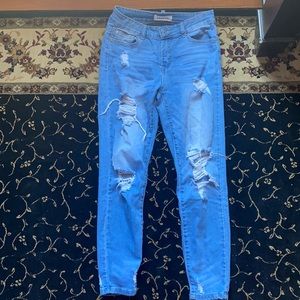 ENJEAN light washed ripped jeans